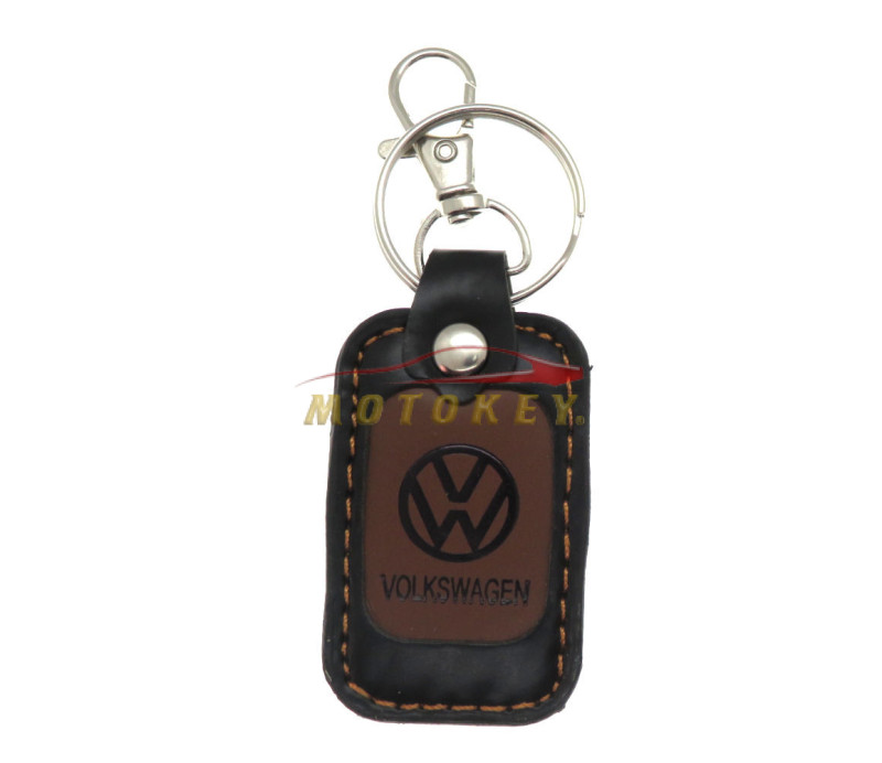 12 Pcs Leather Look Car Brand Keychain Pack