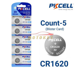 PKCELL CR1620 Button Cell 5...