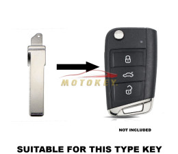 VW HU66 for MQB key with hole