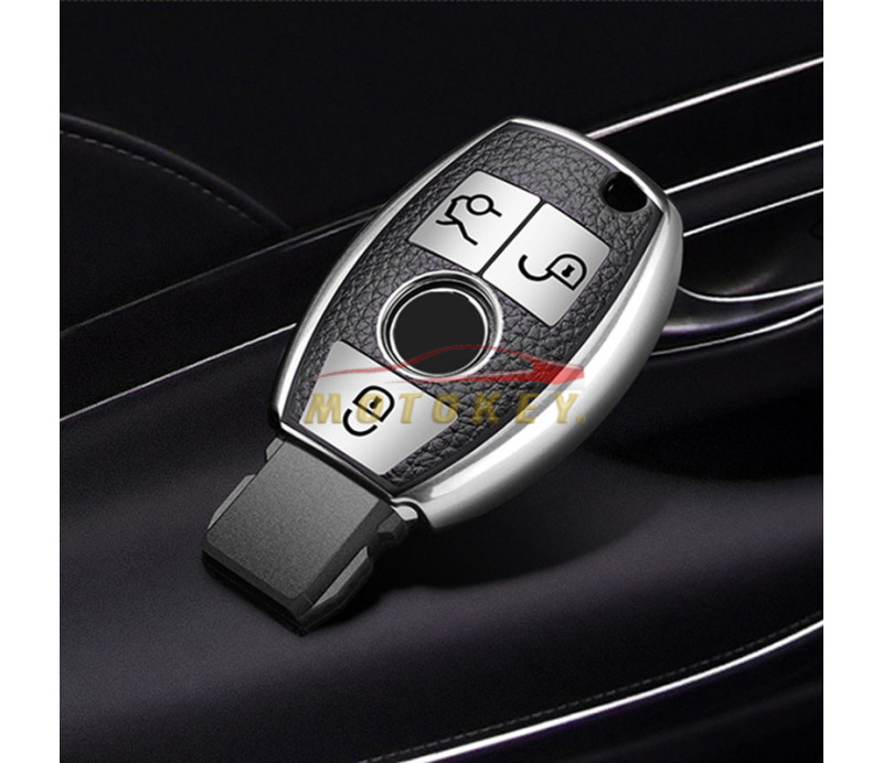 Cover per chiave Mercedes (viola) - SLK, CLK, Vito, Classe A, Classe C, Classe E, CLS, Sprinter - Italia