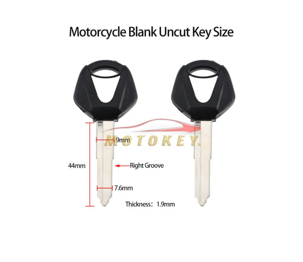 Yamaha Motorcycle Key - Right Groove